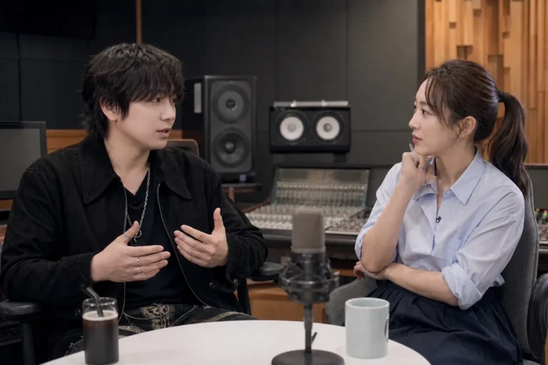 Recording studio scene representing EVAN Heeseung discussing ADHD and music
