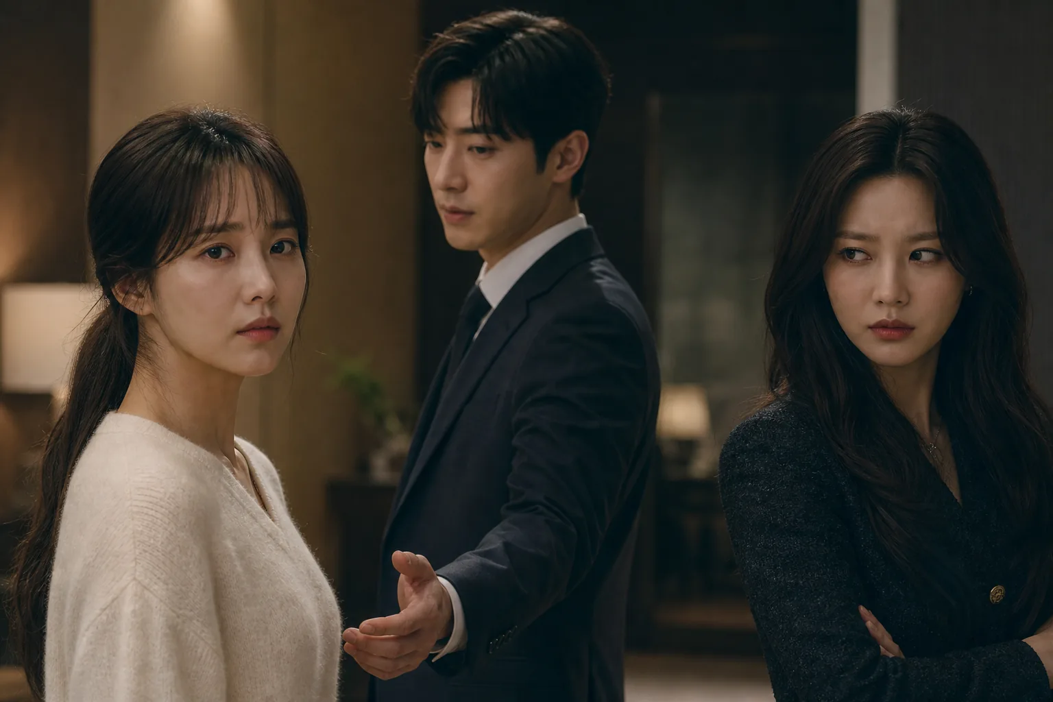 Korean drama poster mood showing jealousy loyalty and family conflict