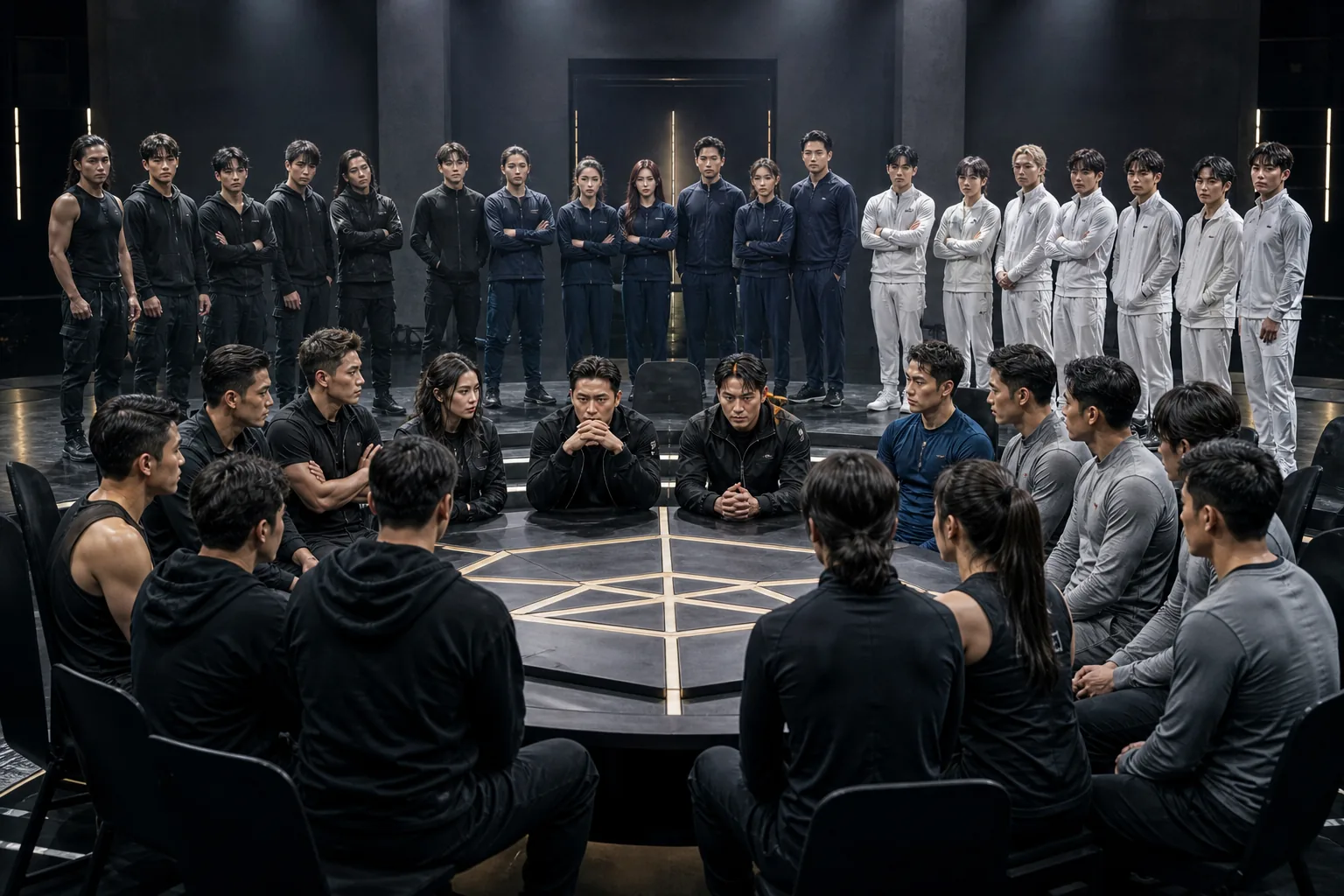 Five-team Korean survival show lineup visual for Bloody Game X