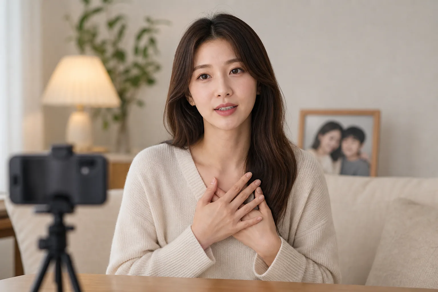Oh Yoon Ah sharing remarriage news with fans through a video announcement
