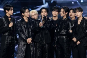 ATEEZ celebrates first BAD win on Music Bank