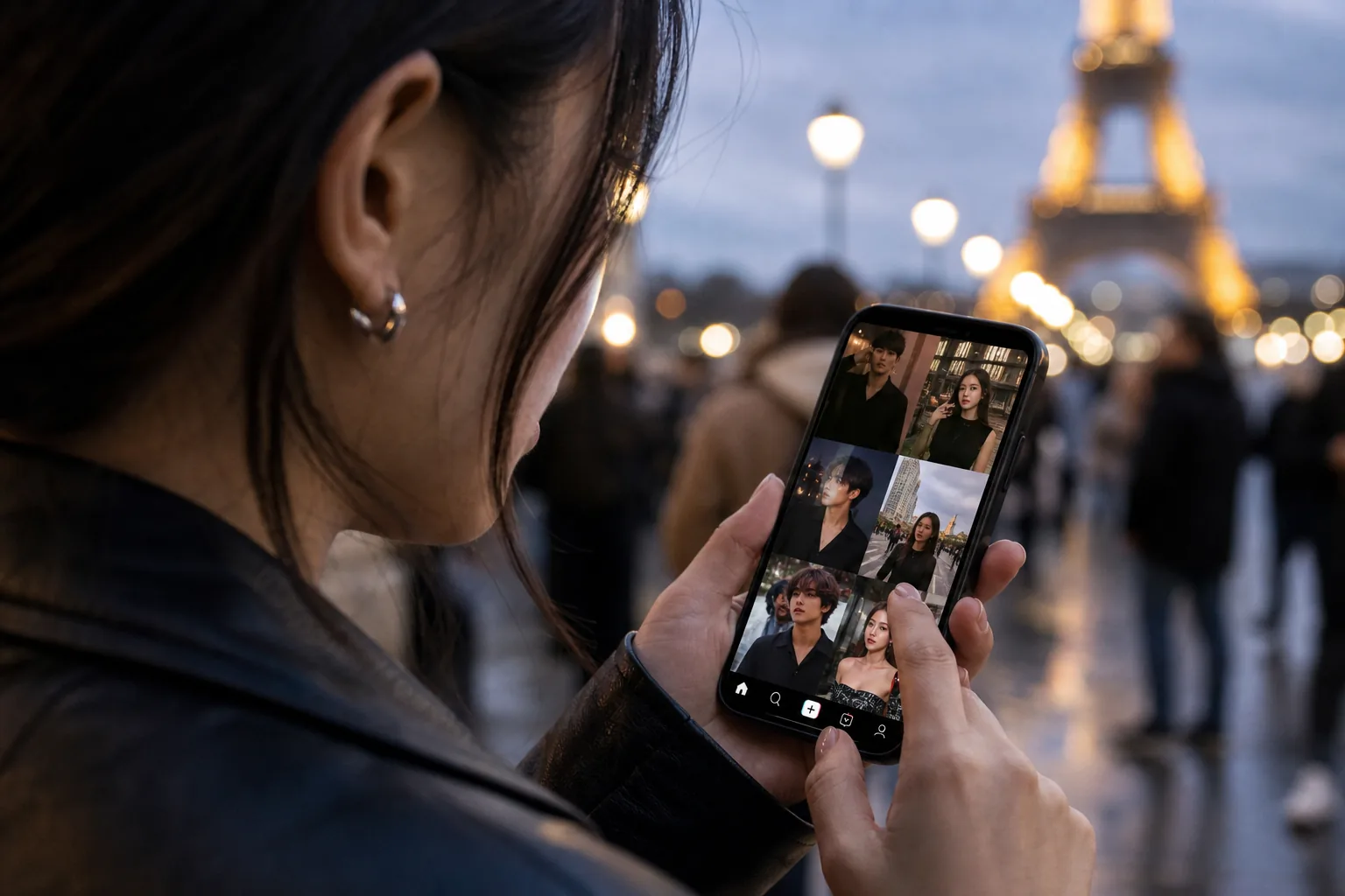 Smartphone social media feed representing viral K-pop rumor discussion