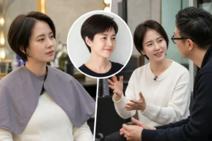 Song Ji Hyo haircut controversy discussed in a Korean entertainment news story