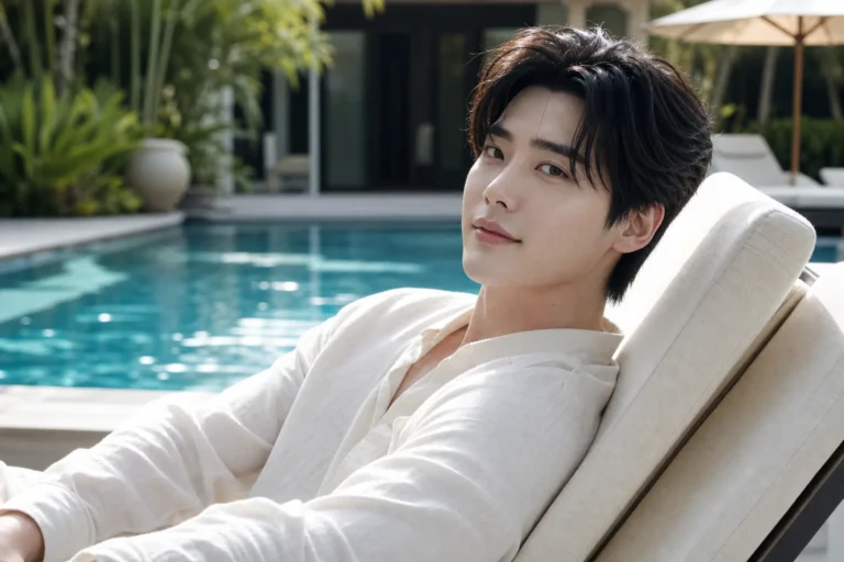Lee Jong Suk poolside update inspires Korean entertainment coverage
