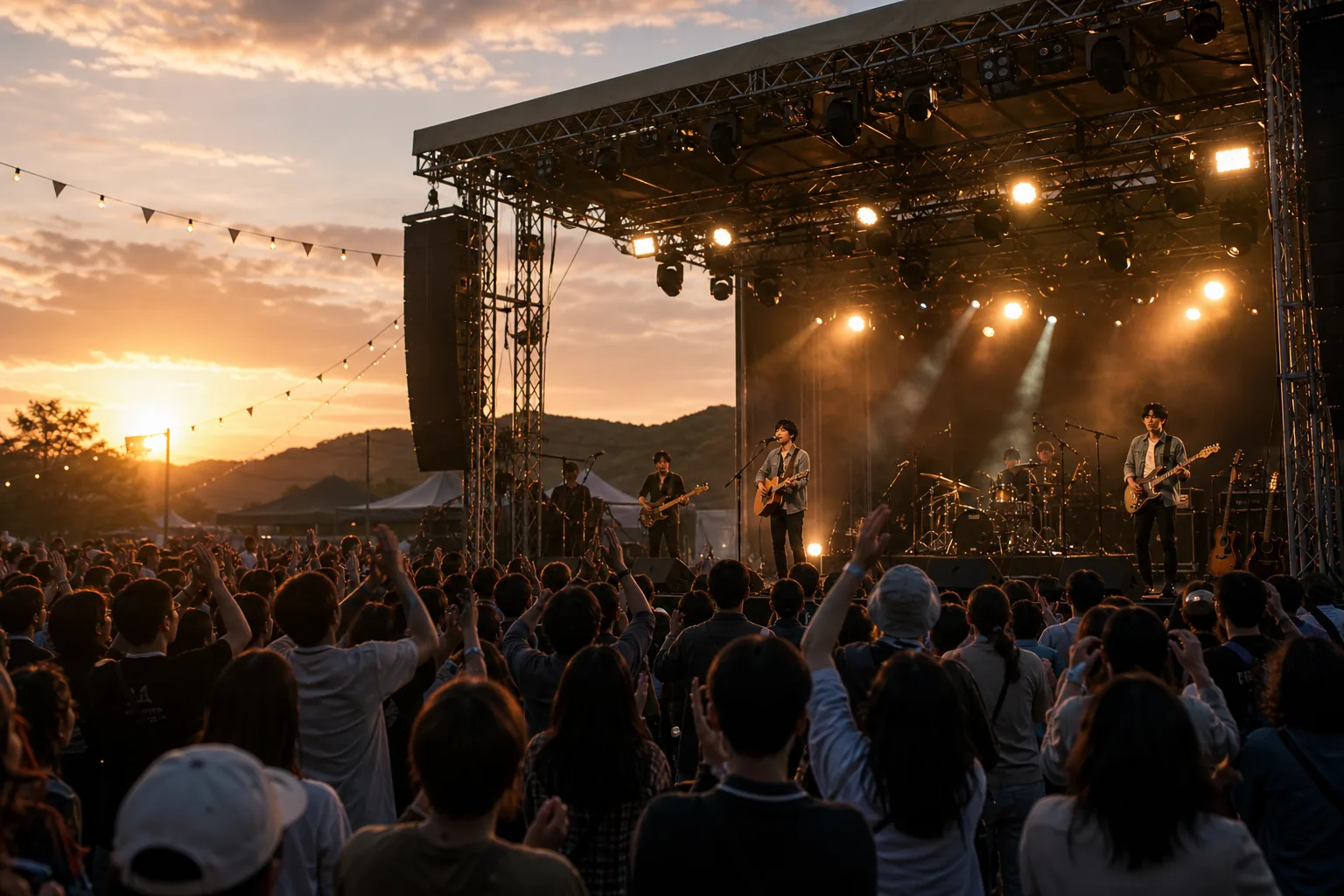 Outdoor Korean music festival stage inspired by Lee Seung-yoon concert philosophy