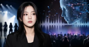Editorial image about Jiyoon's AI music dance challenge debate in K-pop