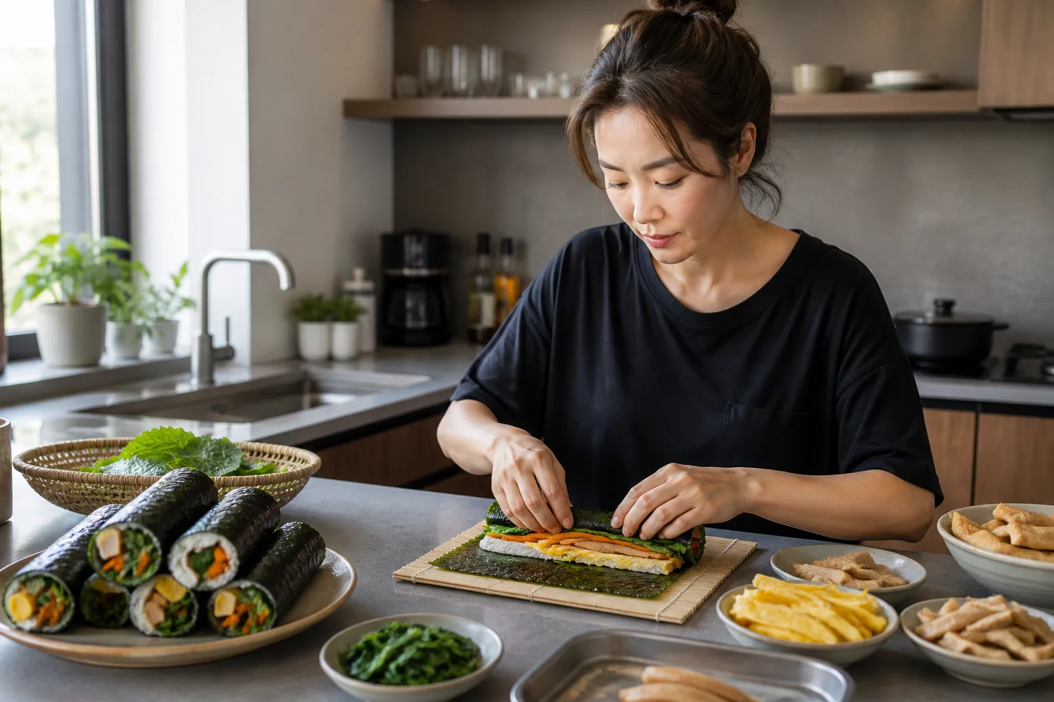 Healthy meal preparation representing Shin Bong-sun's self-management routine