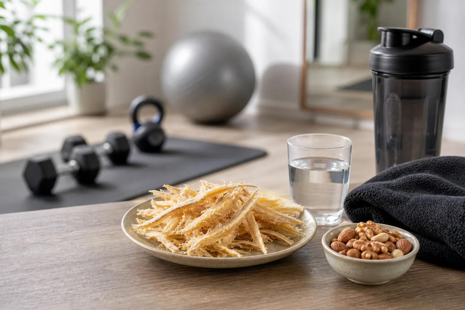 Balanced fitness routine concept for a Korean entertainment wellness story