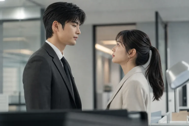 Office romance tension representing Seo In Guk and Park Ji Hyun drama preview