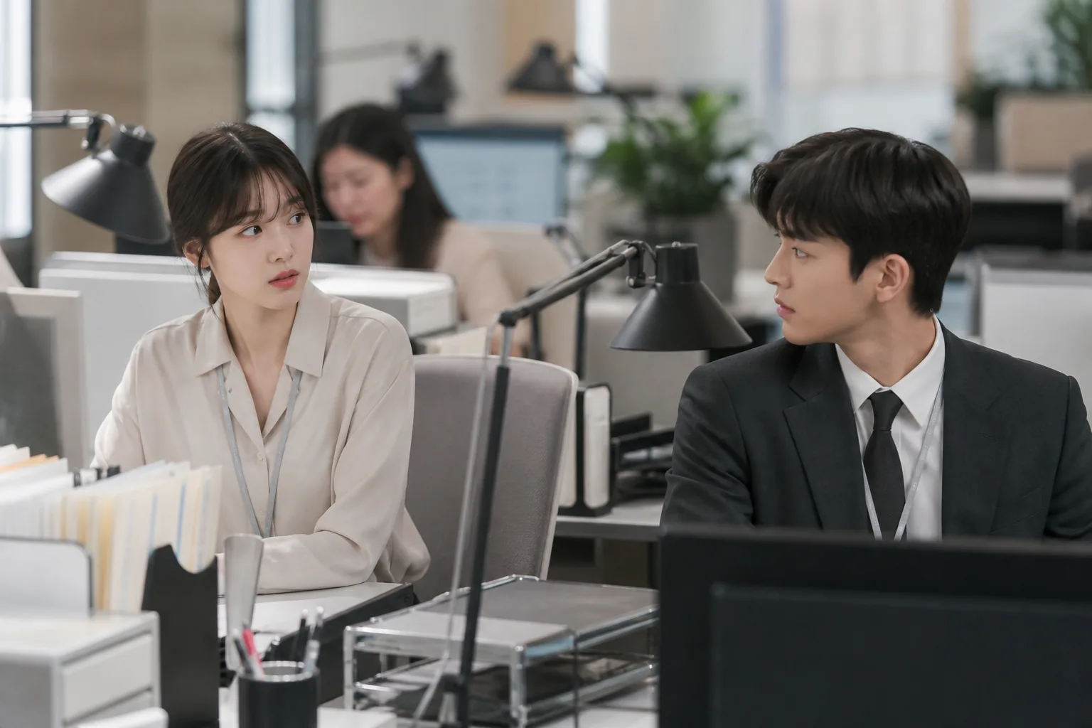 Modern Korean office setting for See You At Work Tomorrow romantic tension