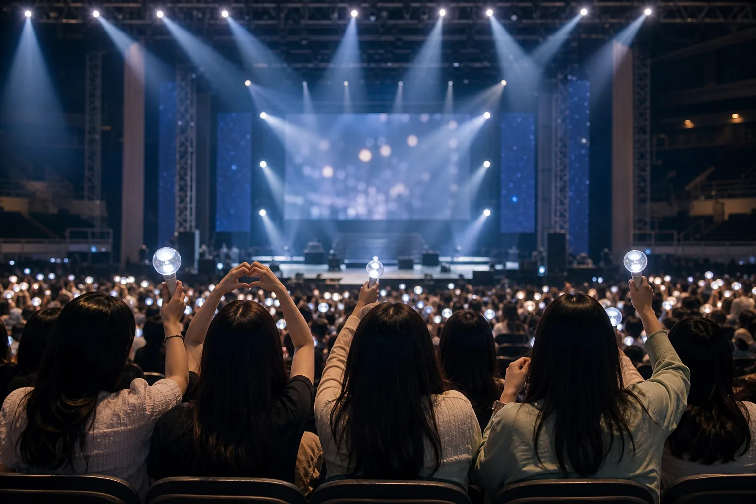 K-pop group members in a studio discussion about reunion and past conflict