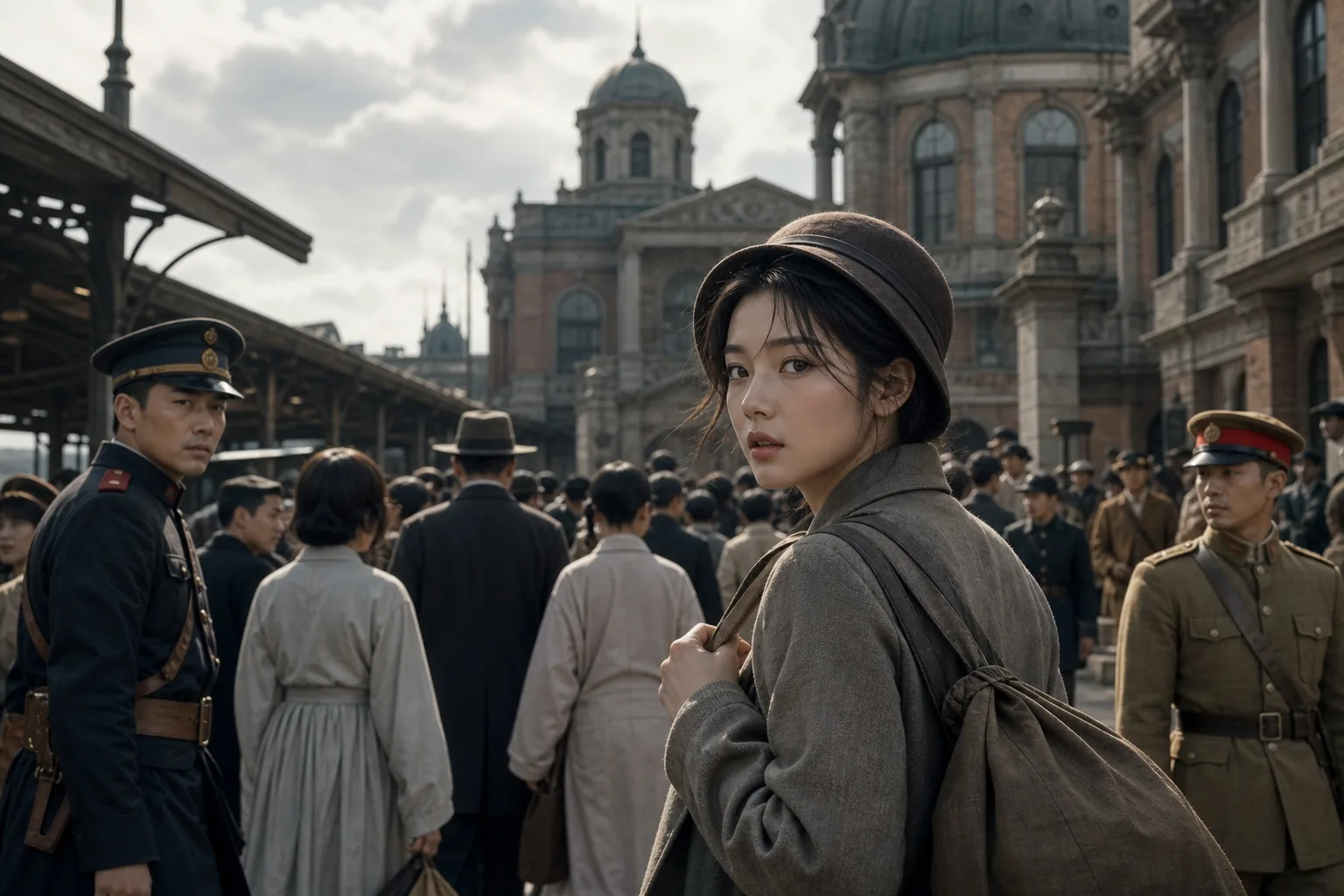1930s Gyeongseong inspired drama setting with station and official buildings