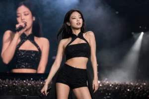 Jennie European festival headliner stage concept with bright concert lights