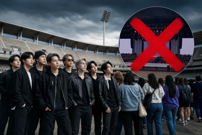 Editorial image of a large concert stadium representing BTS Chile venue uncertainty