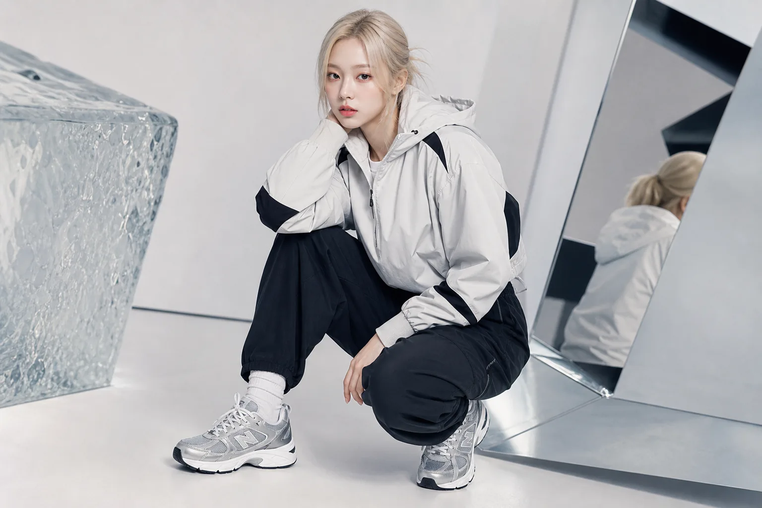 aespa Winter styling sporty fashion for New Balance ambassador campaign