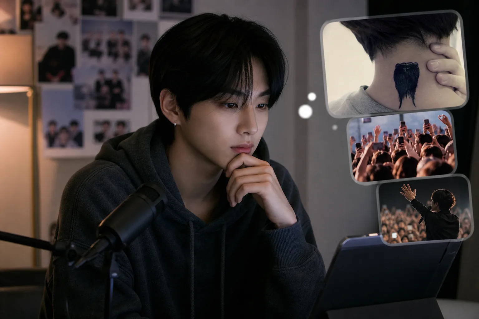 AI generated image explaining online fandom boundaries around idol interactions