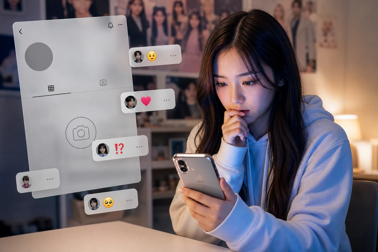 Fans reacting to a sudden K-pop idol Instagram profile reset