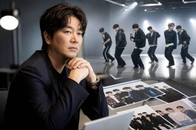 Korean entertainment producer planning a new K-pop boy group project