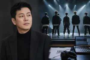Korean entertainment producer presenting a new idol boy group concept
