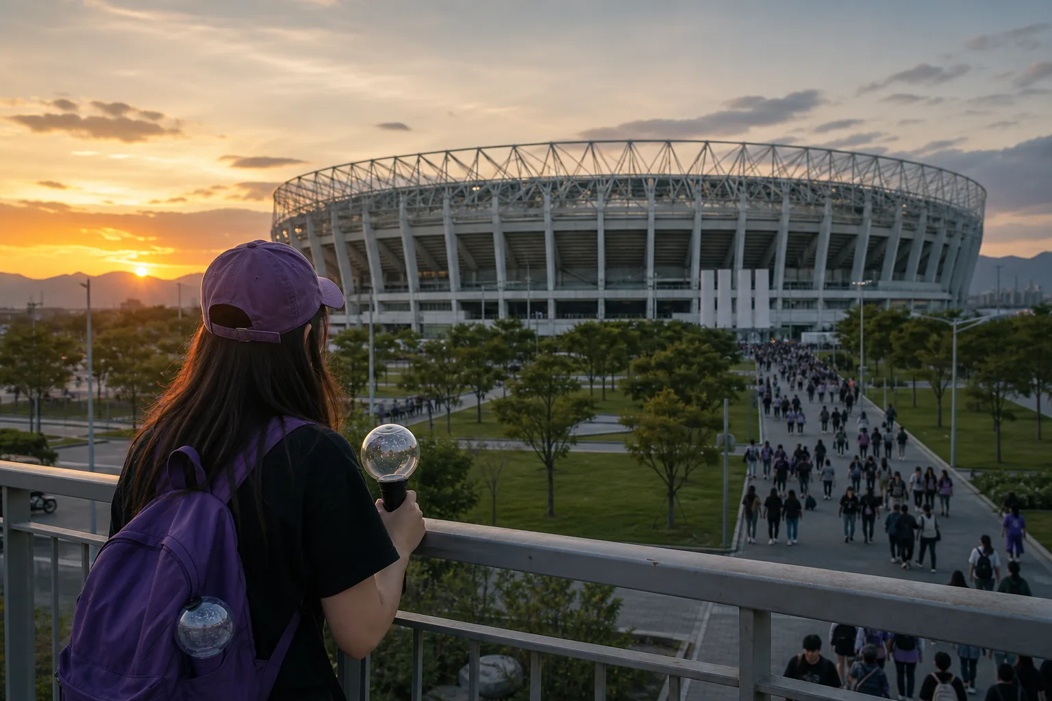 Stadium field and concert stage planning for BTS shows in Chile