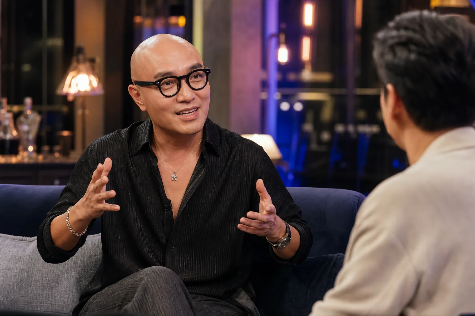 Korean celebrity interview about stress relief and nightlife