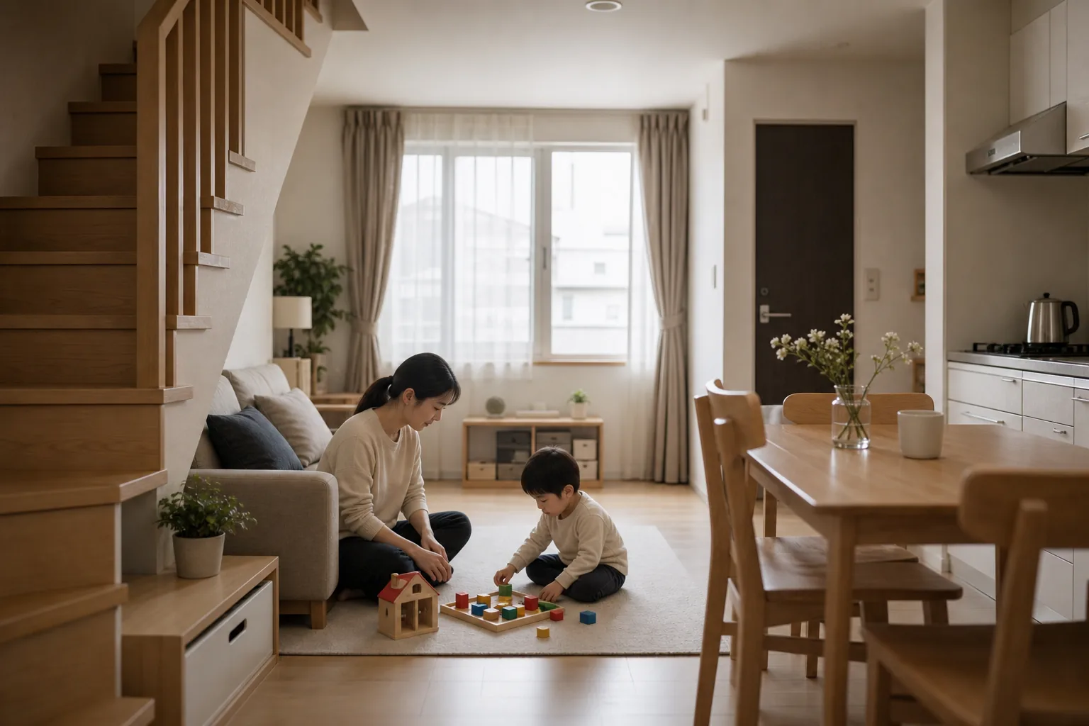 Small duplex home symbolizing Ji Yeon Soo's new start as a single mother