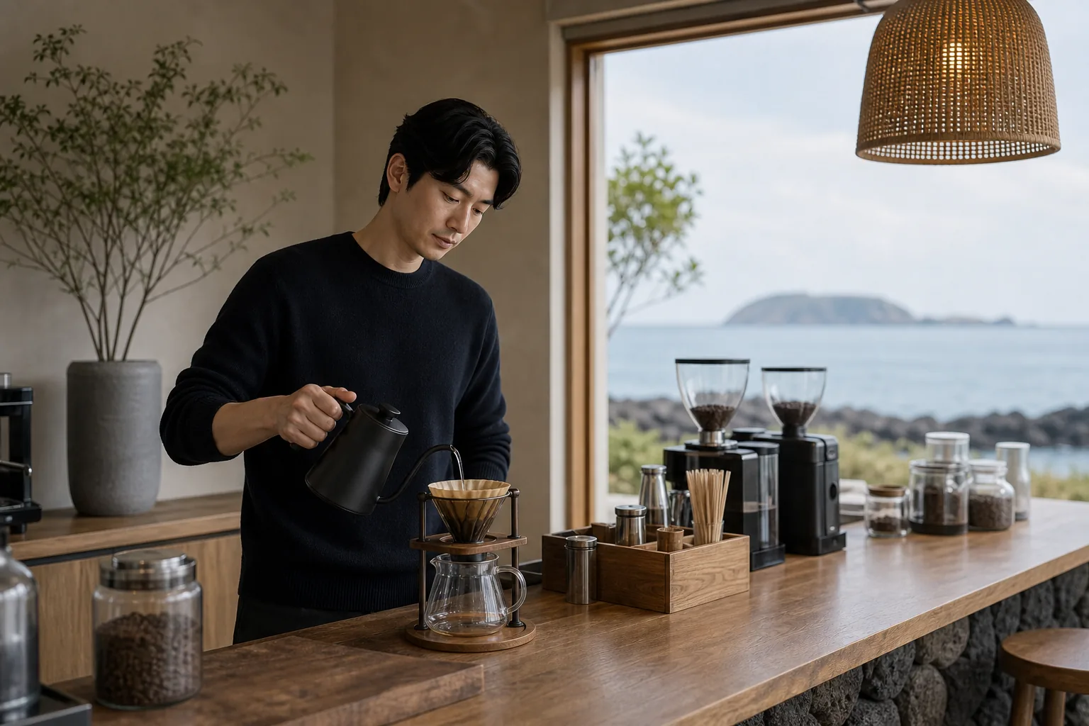 Actor cafe business in Jeju connected to Korean entertainment career changes