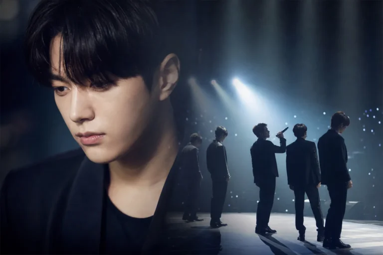 INFINITE fanmeeting stage concept with spotlight and concert seating