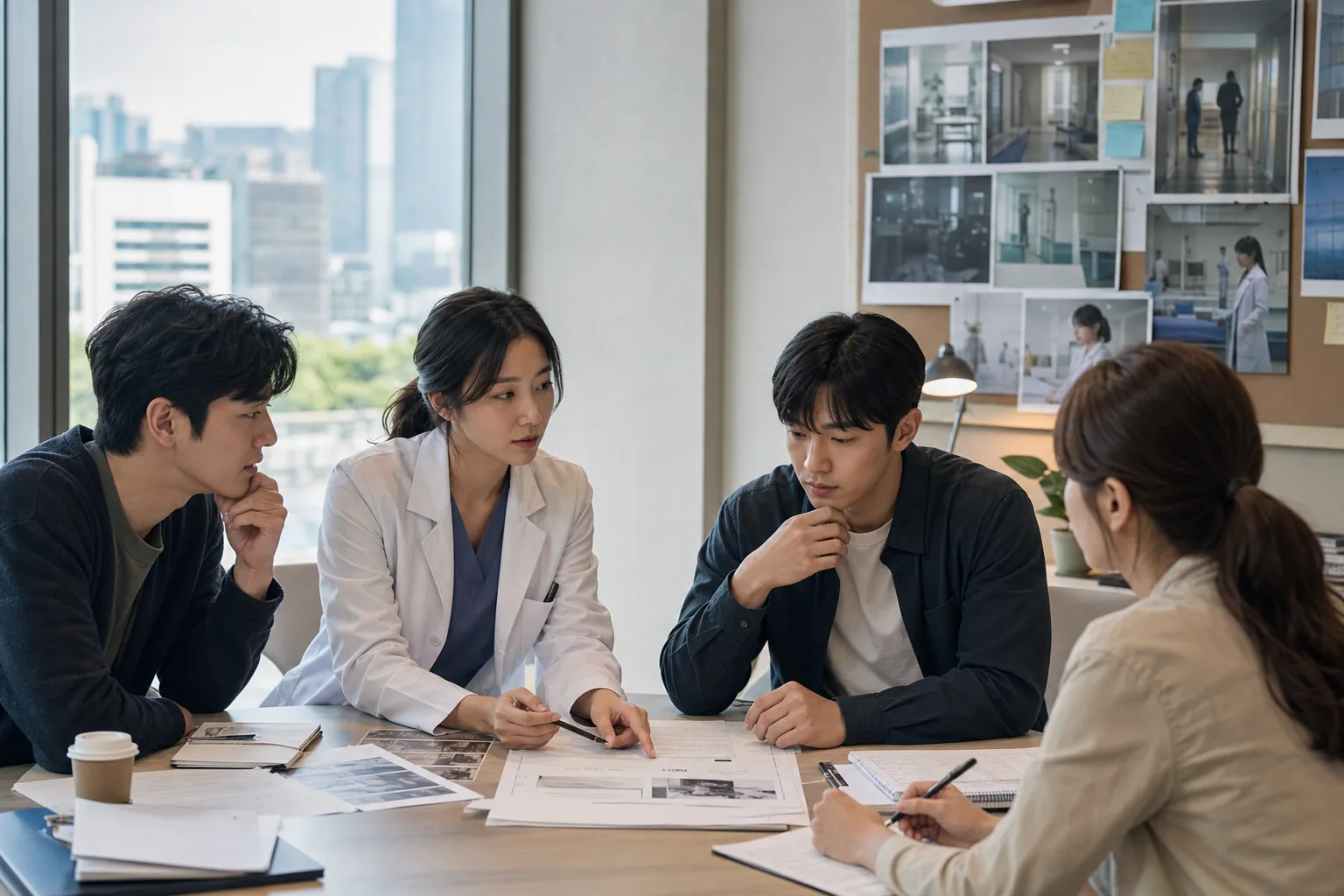 Television production planning scene for upcoming Korean drama Mind Doctor