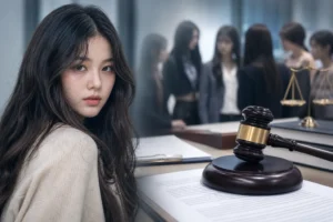ADOR and Danielle contract dispute court hearing concept