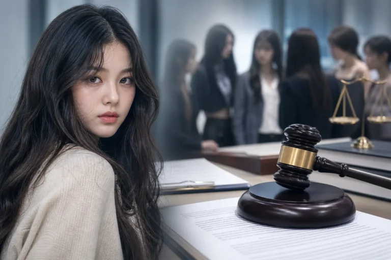 ADOR and Danielle contract dispute court hearing concept