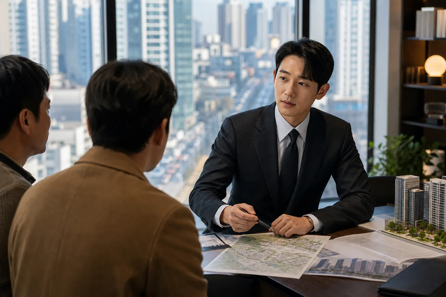 Korean drama production planning and casting discussion for Lucky Seoul