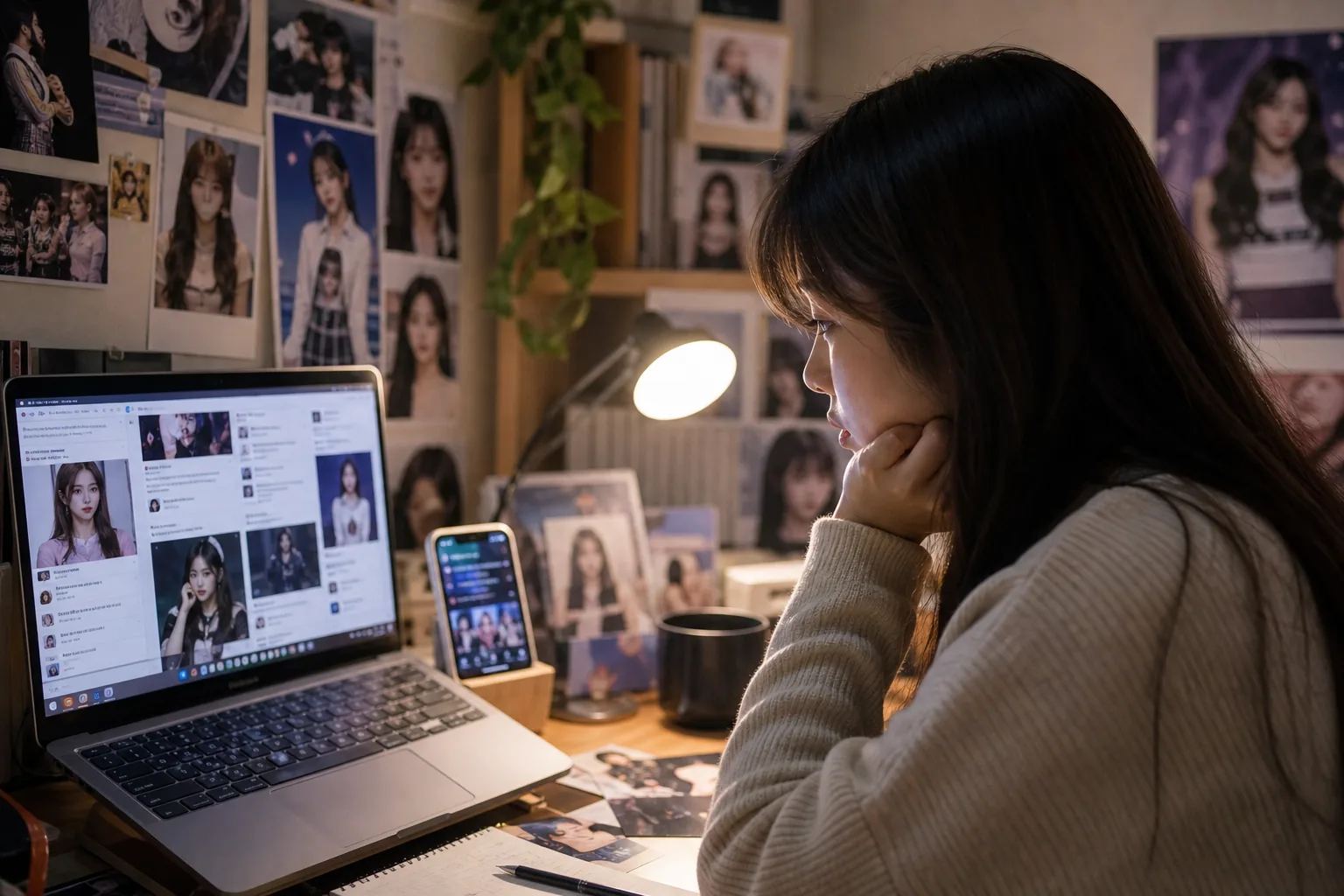 K-pop fans discussing Carmen identity and privacy online