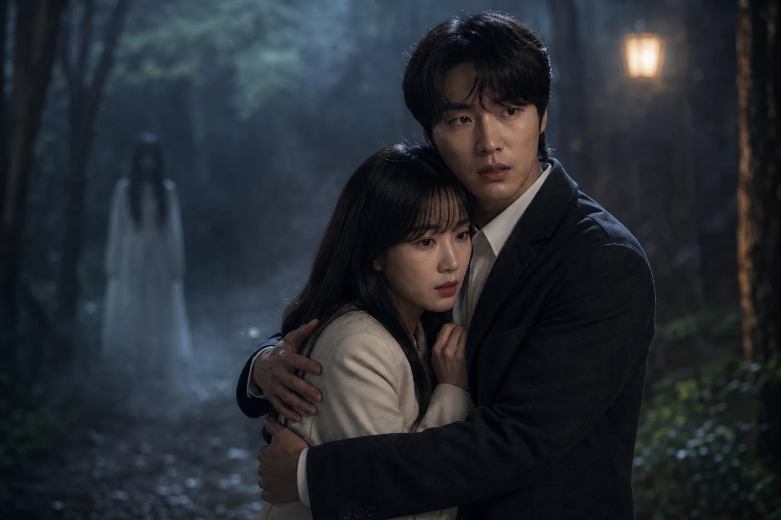 Korean drama romance and supernatural mystery mood for Spooky in Love