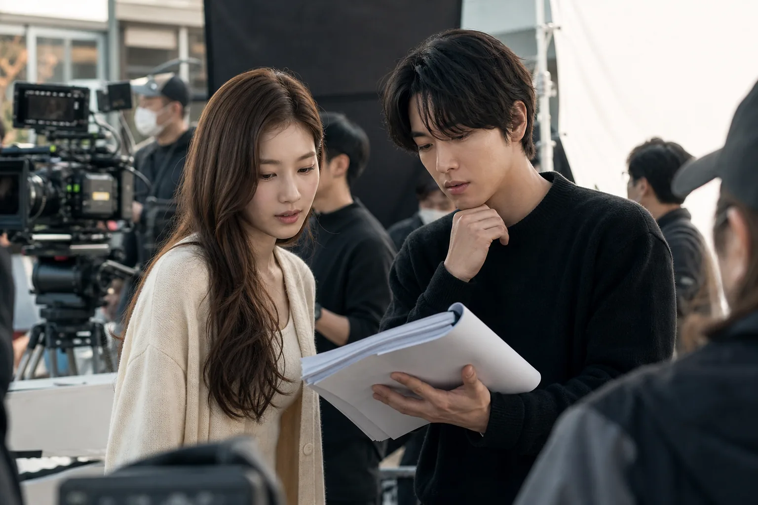 Film production setting for Sana and Takeru Satoh Korea Japan co-production