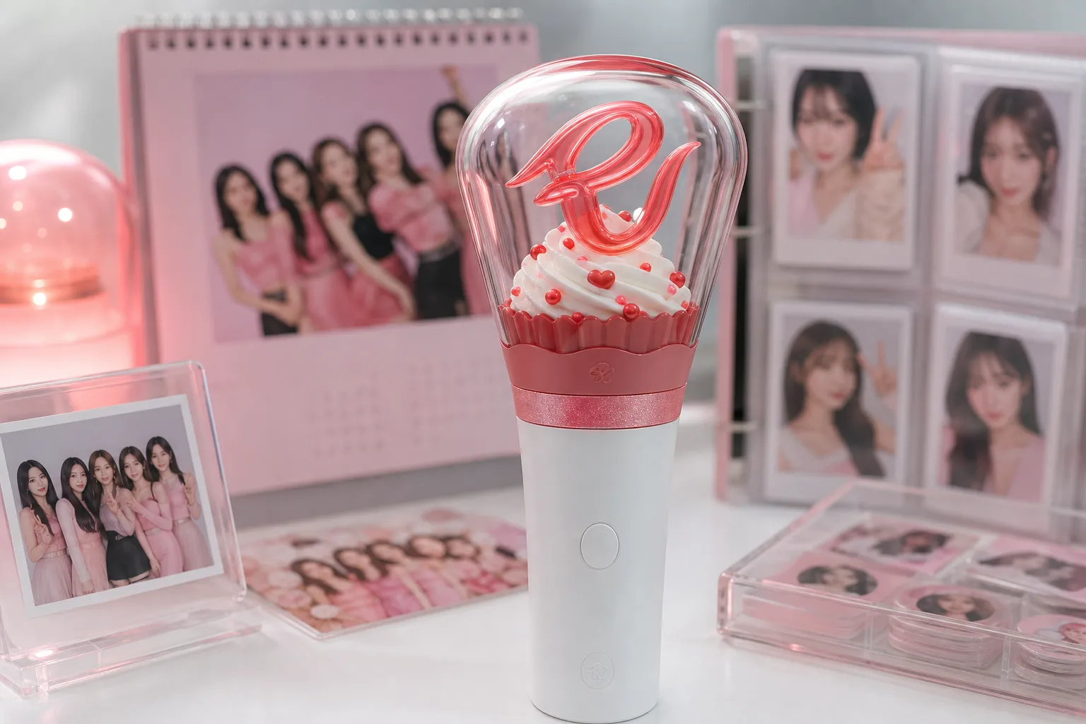 Cupcake-inspired K-pop light stick design concept for Red Velvet fans