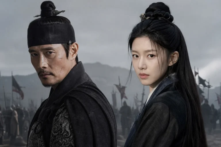 Go Youn Jung and Lee Byung Hun historical action film Nambeol editorial image