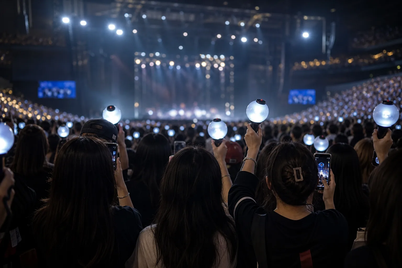 K-pop audience and stage security representing renewed discussion about concert etiquette