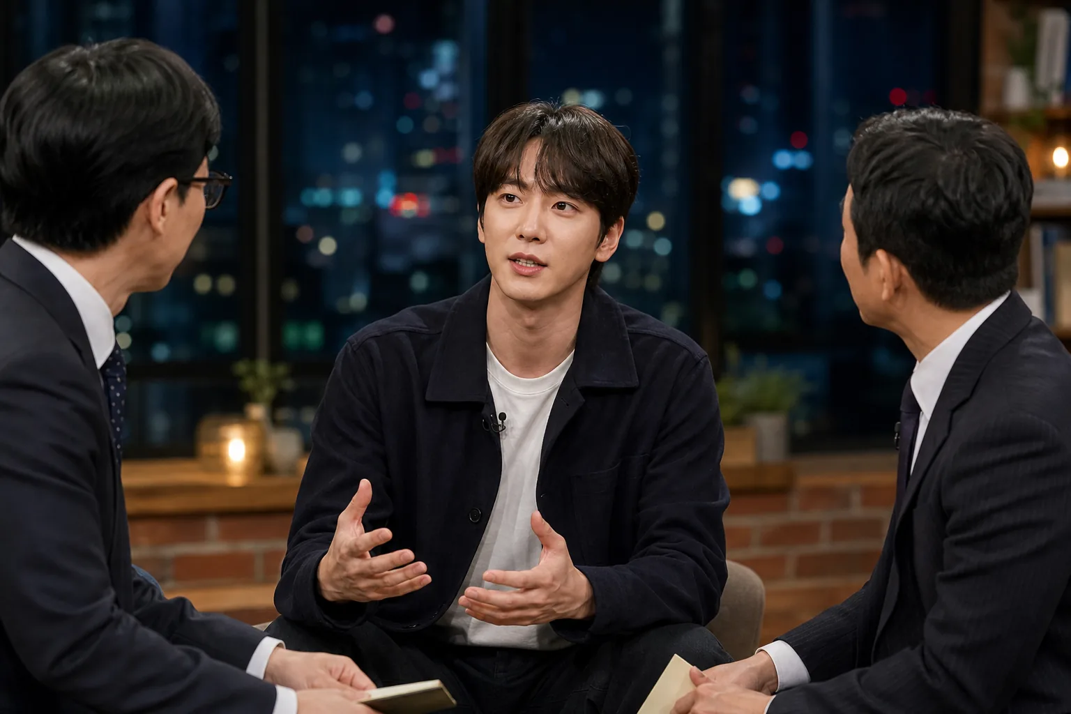 Korean television studio discussion about Lee Jun Young public safety story
