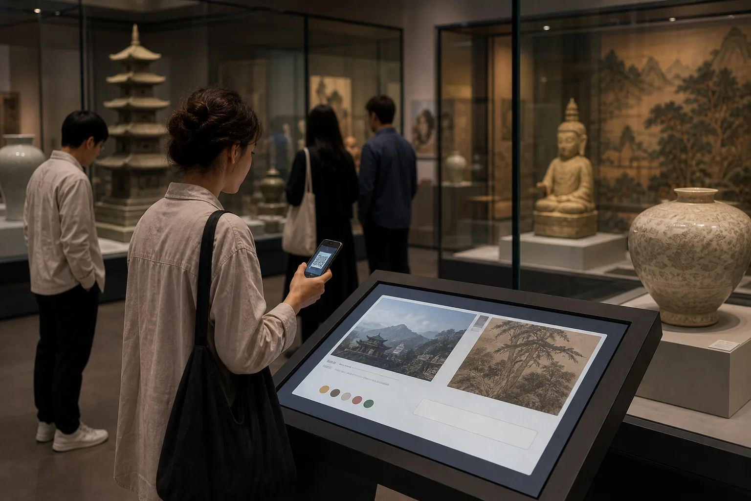 Digital museum guide linking Korean heritage artifacts with contemporary K-pop culture
