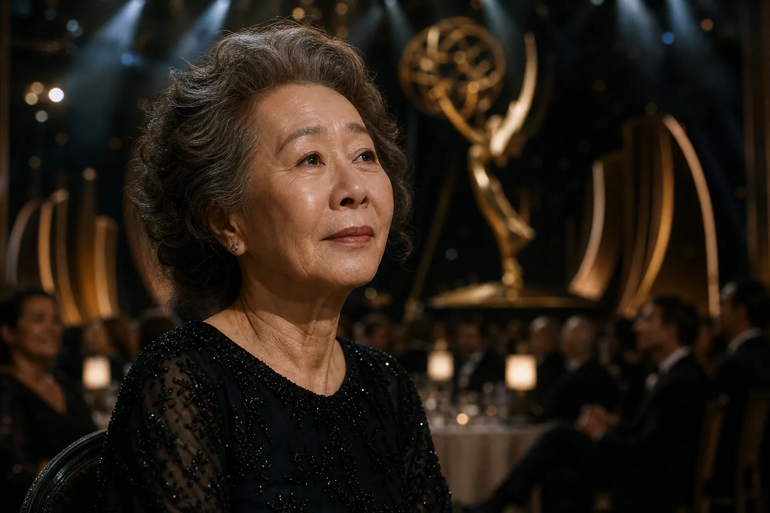Television awards nomination scene for Korean actress Youn Yuh-jung