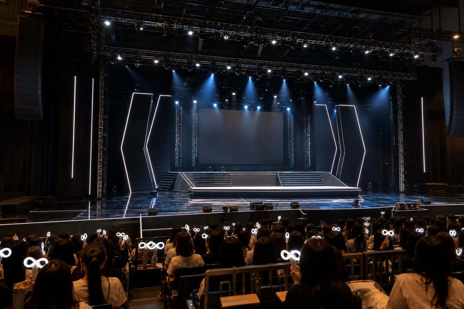 K-pop fan meeting stage prepared for INFINITE Rally V