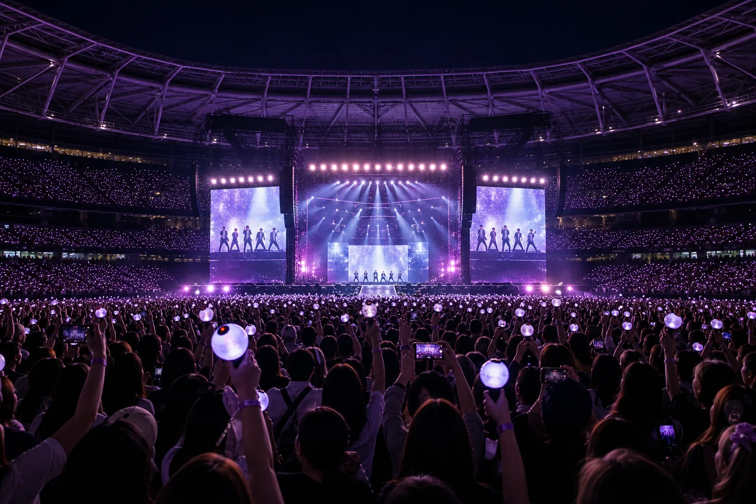 BTS Arirang tour fans filling Tottenham Hotspur Stadium in London