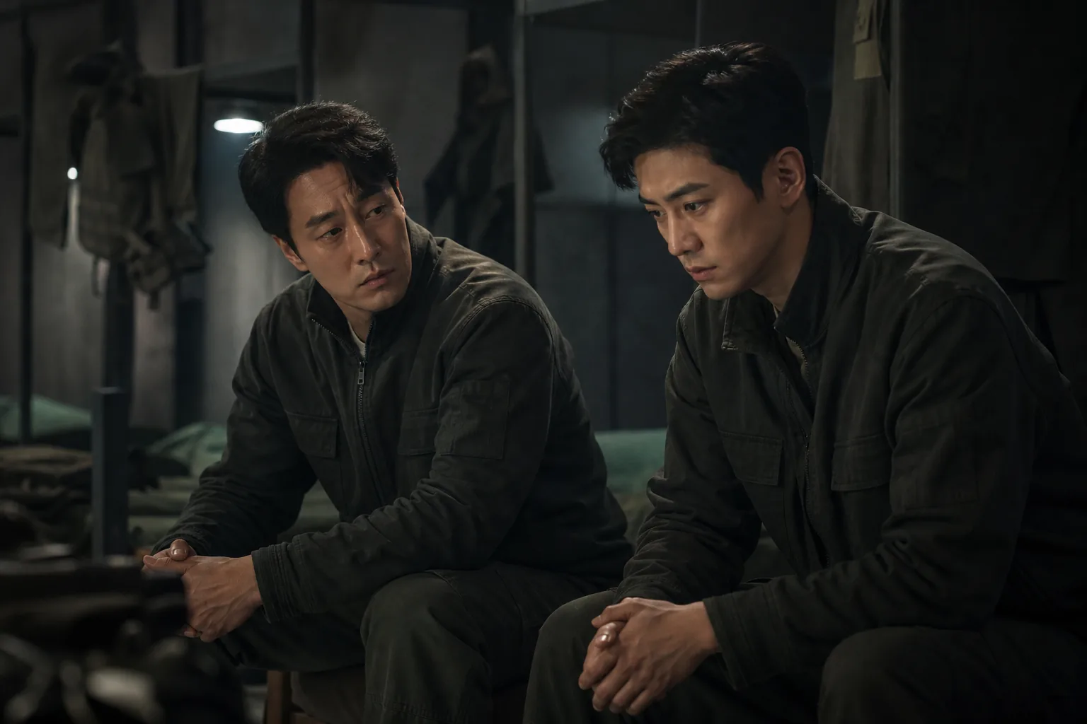 Flashback scene mood for Agent Kim Reactivated characters before a dangerous mission