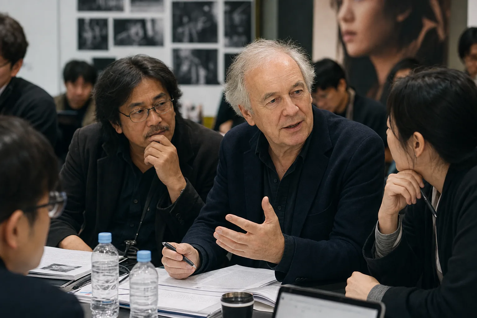 Busan film festival theater audience reflecting on Korean cinema history