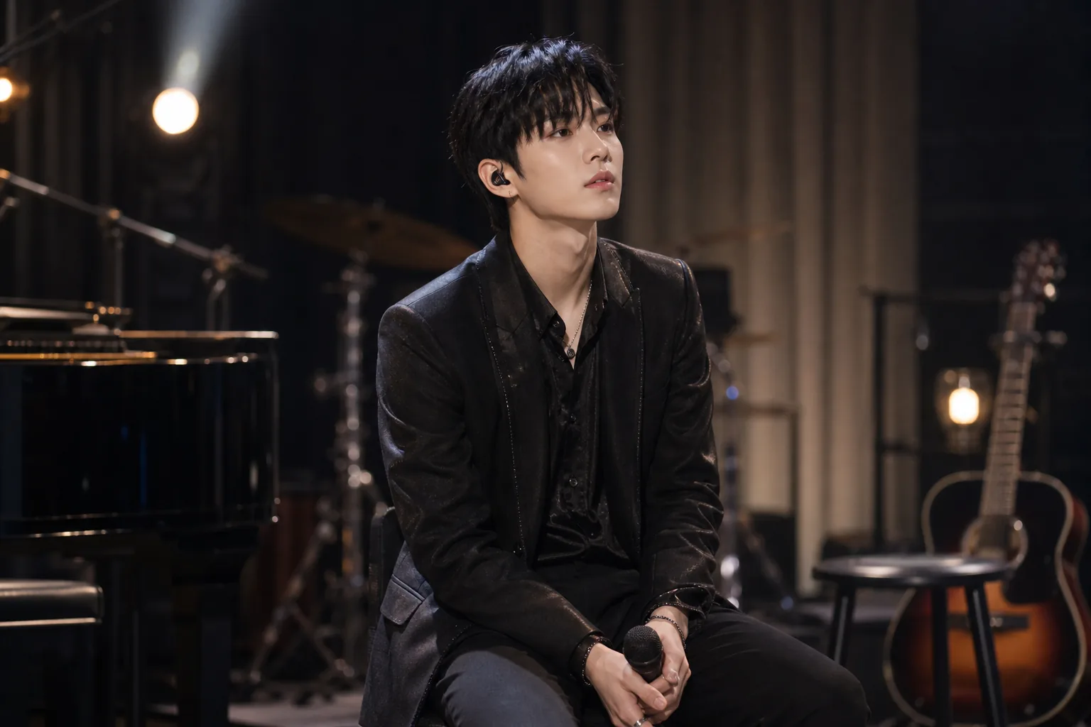 K-pop solo artist preparing for an intimate Los Angeles museum performance
