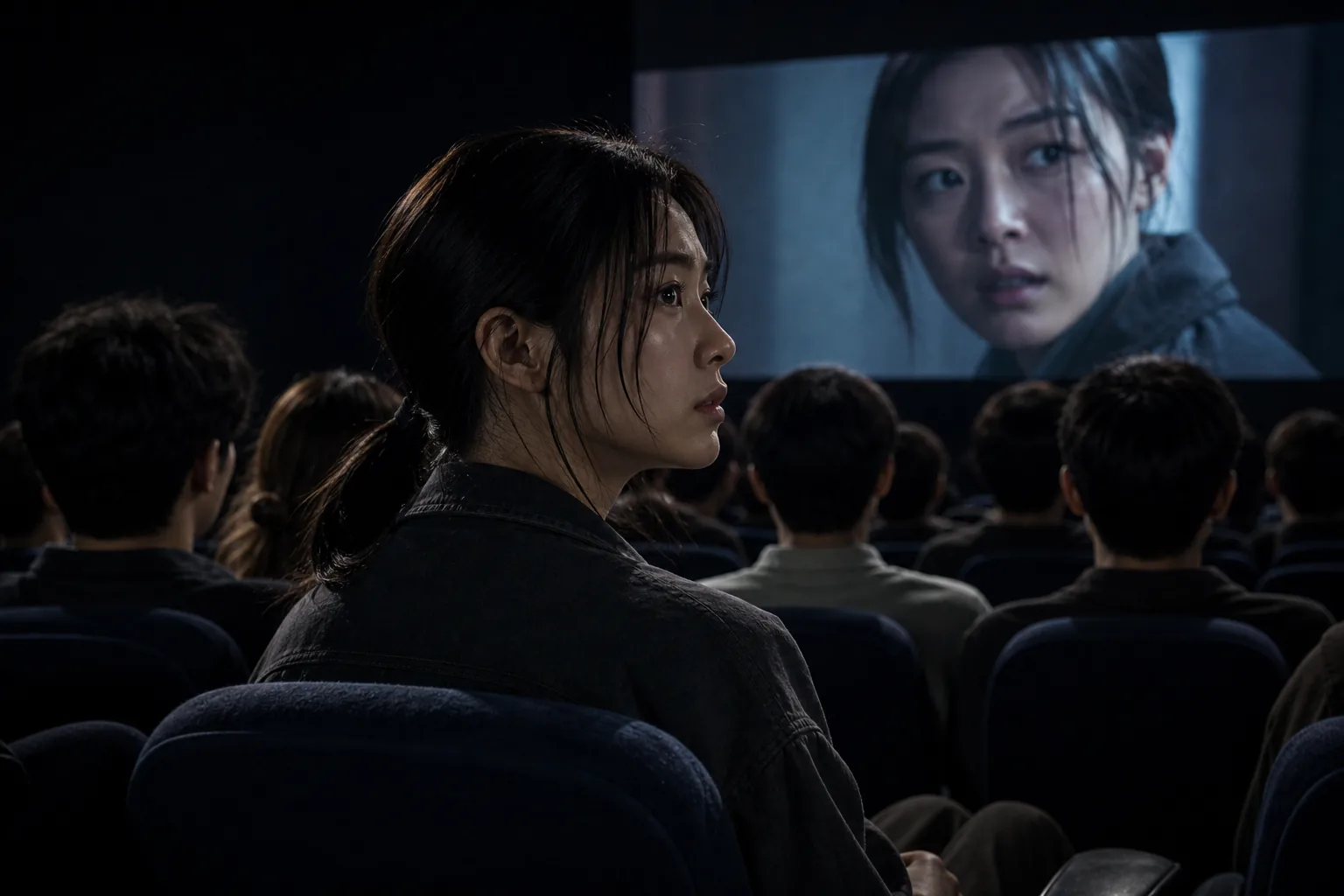 Korean film box office chart and theater seats for The Eyes milestone