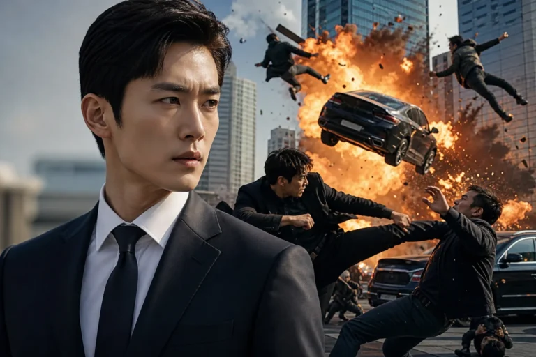 Korean drama action production scene inspired by Kim Manager ratings news