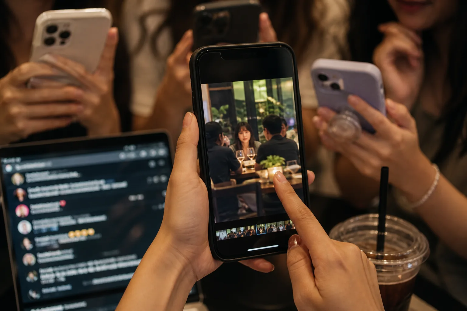 Fans discussing BLACKPINK Lisa viral dinner sighting on social media