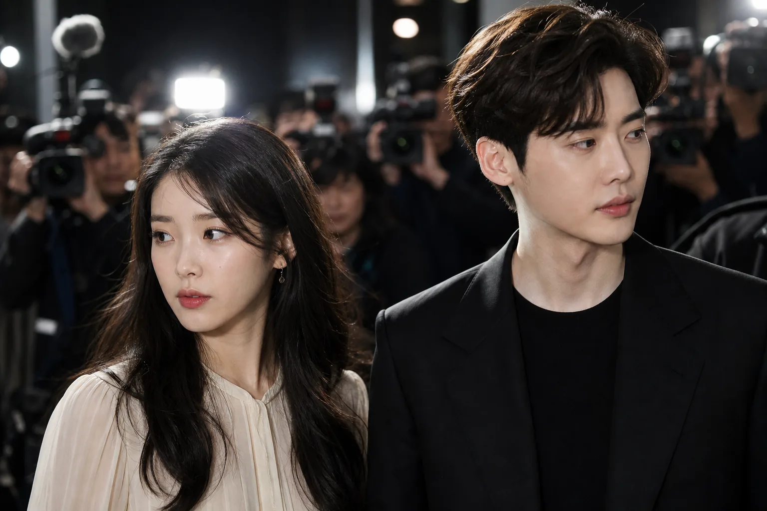 Korean entertainment newsroom covering IU and Lee Jong Suk breakup